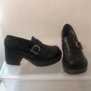 Vintage Chunky Brown Platform Loafers